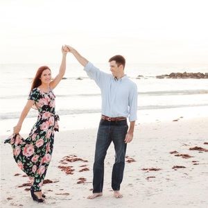 EUC Pinkblush navy and pink floral off shoulder maxi dress.